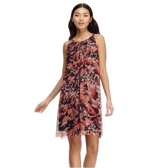 EUC London Times Watercolor Print Shift Dress - Picture 2 of 13